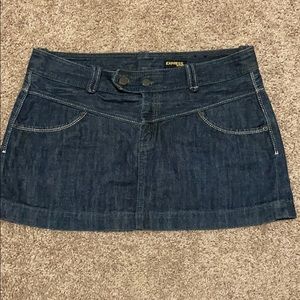 Express denim mini skirt